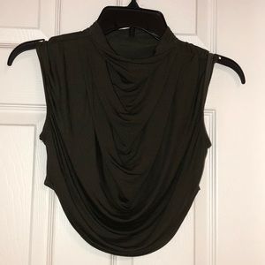 Olive Green Crop Top